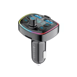   Szivargyújtós FM Transmitter – Bluetooth kapcsolat és MP3 lejátszás funkcióval, microSD kártyaolvasóval, USB-C és USB-A porttal telefonok gyors töltéséhez. Praktikus autós kiegészítő zenehallgatáshoz és handsfree hívásokhoz (TR-360)