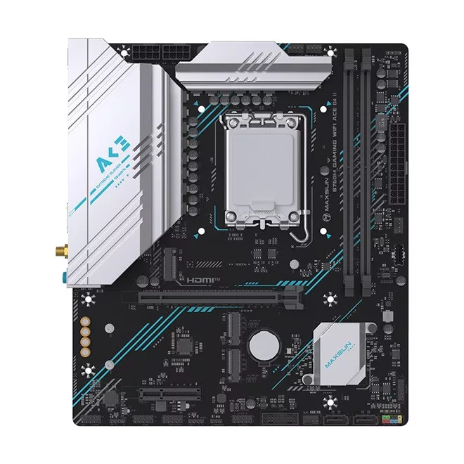 Maxsun Alaplap - Intel MS-B760M GAMING WIFI ACE D4 s1700 (B760, mATX, 2xDDR4 3200MHz, 3xSATA3, 2xM.2, HDMI, DP)