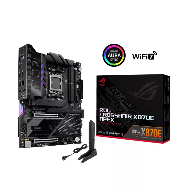 Asus Alaplap - AMD ROG CROSSHAIR X870E APEX AM5 (X870, ATX, 2xDDR5 9600+MHz, 4xSATA3, 5x M.2, 2xUSB4)