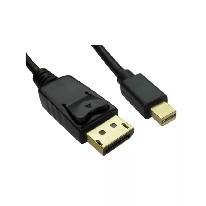 Mini DisplayPort - DisplayPort összekötő kábel 1,8m Apa-Apa - nagy felbontású kép- és hangátvitel, erős csatlakozók, megbízható jelminőség (AK-AV-15)