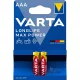 2db Varta Longlife Max Power AAA mikro vékony ceruza elem távirányítóhoz (LR03)