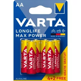   6db Varta Longlife Max Power AA ceruza elem távirányítóhoz (LR06)