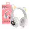 Fehér Macskafüles Vezeték Nélküli Fejhallgató, Cat Ears White, Bluetooth-os (CXT-B39)
