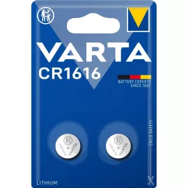 2db Varta CR1616 / DL1616 CMOS Lítium gomb elem, 3V-os