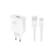 Honor gyári SuperCharge 66W Gyorstöltő + USB to USB-C 1m kábel, Fehér (HN-200330E00)