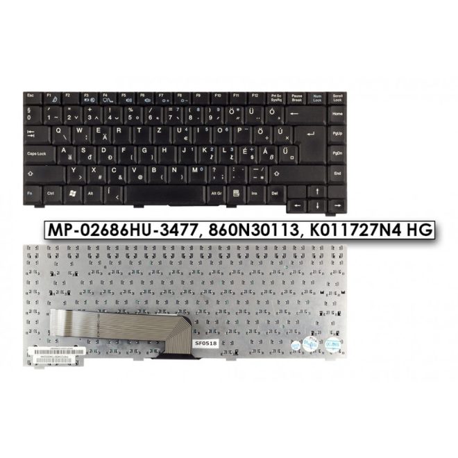 Gericom Blockbuster Excellent 1780 fekete magyar Laptop billentyűzet
