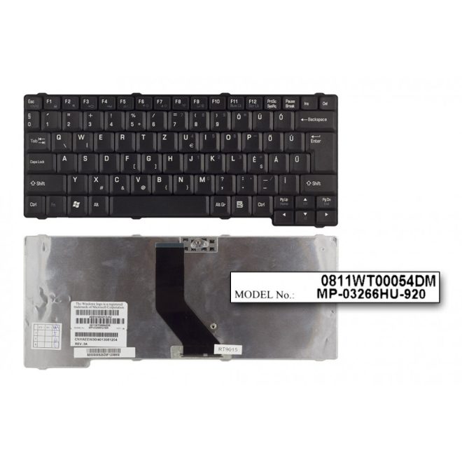 Toshiba Satellite L15 fekete magyar Laptop billentyűzet