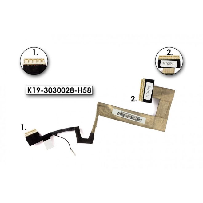 MSI Wind U100, U120, U130 (10 inch) gyári új kijelző kábel (K19-3030028-H58)
