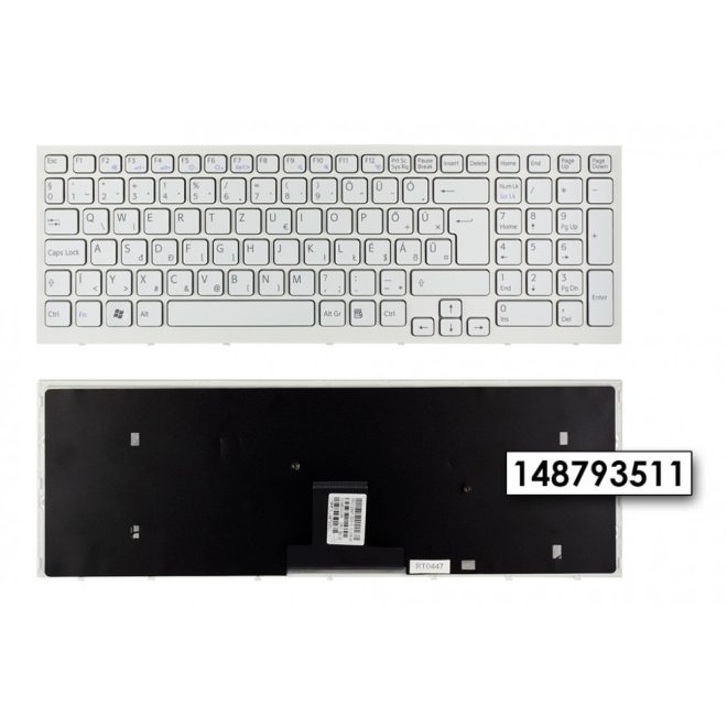 Sony VPC VPC-EB2M1E fehér magyar Laptop billentyűzet