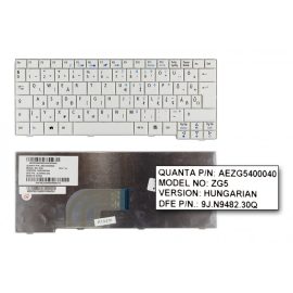 Acer Aspire ONE AOA150-Ab fehér magyar Laptop billentyűzet