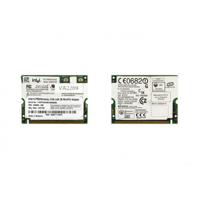 Intel Pro Wireless 2100b használt Mini PCI WiFi kártya (WM3B2100NA)