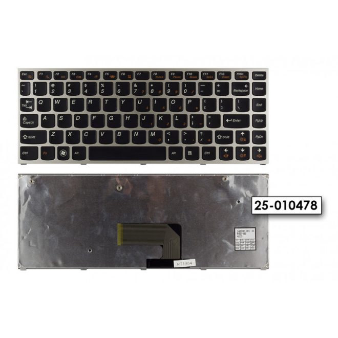 Lenovo IdeaPad U460A ezüst US angol Laptop billentyűzet