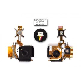   HP Pavilion dv6000, dv6100, dv6200 használt komplett hűtő ventilátor egység (431449-001)