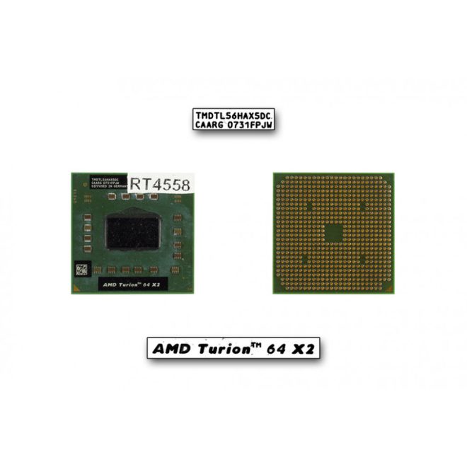 AMD Turion 64 X2 TL-56 1800MHz (rev G1, 65nm, TDP 31W) használt CPU