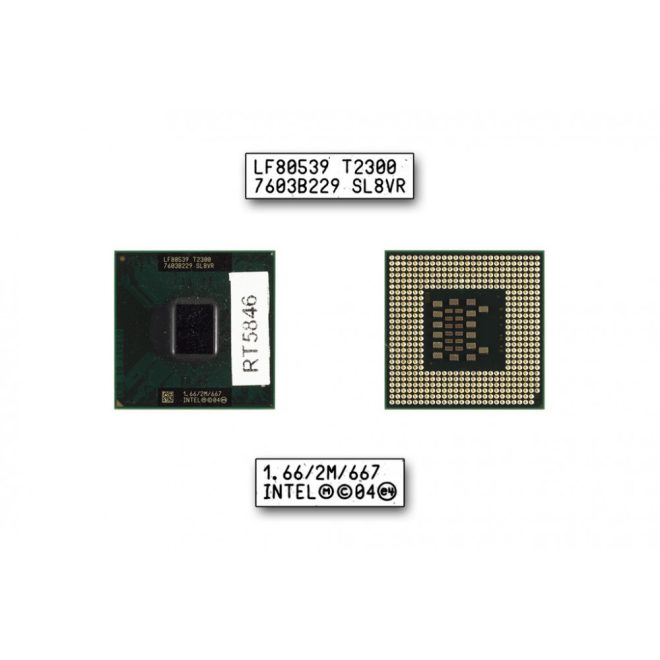 Intel Core Duo T2300 1660MHz használt CPU (SL8VR)