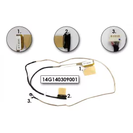   Asus U30JC, U30SD gyári új LCD kábel mikrofonnal, 14G140309001