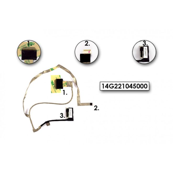 Asus K53BR, K53TA, K53U gyári új LCD kábel, 14G221045000