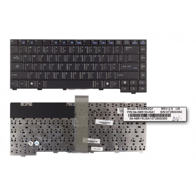 Asus M6000 (M6) M6V fekete US angol Laptop billentyűzet