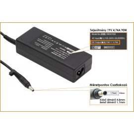   Compaq Presario 922 19V 4,74A 90W-os új, gyárival megegyező minőségű helyettesítő laptop töltő