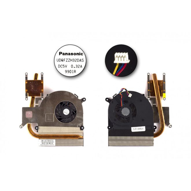 Asus K50AB, K50AD használt komplett hűtő ventilátor egység (UDQFZZH32DAS)