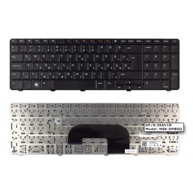 Dell Inspiron N7010 fekete magyar Laptop billentyűzet