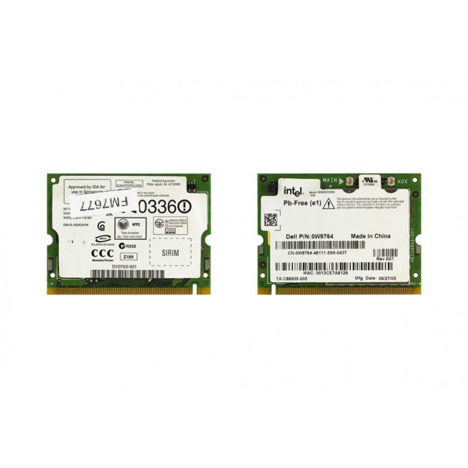 Intel Pro Wireless 2200BG használt Mini PCI WiFi kártya DELL (DP/N : 0W9764) 