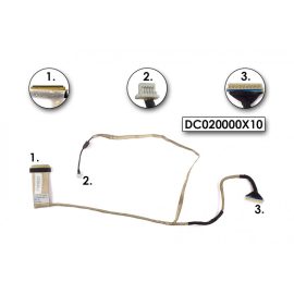   Acer Aspire 7715 és Emachines G725 használt kijelző kábel, webkamera csatlakozóval, LCD cabel with webcam connector, DC020000X10