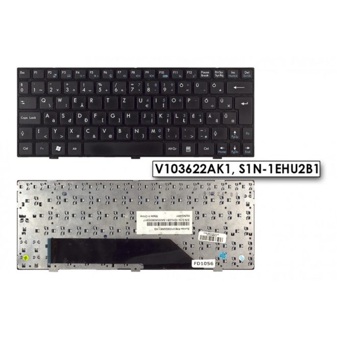 MSI Wind Wind U135DX fekete magyar Laptop billentyűzet