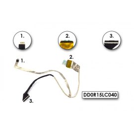   HP Pavilion G6-1000, G6-1100 gyári új LCD kijelző kábel, DD0R15LC040, DD0R15LC050, DD0R15LC000 