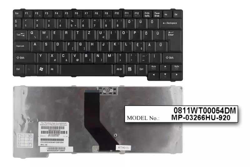 Toshiba Satellite L30 fekete magyar laptop billentyűzet