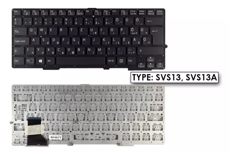 Sony Vaio SVS13A12T fekete magyar laptop billentyűzet