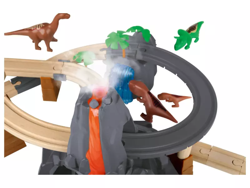Playtive Dino Park 49 Részes Fa Vonat Szett (100356699)