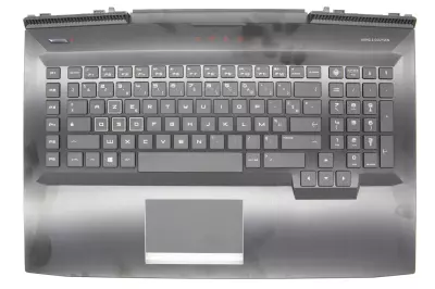 HP Omen 17T-AN100, 17-AN102X, AN-105TX, gyári új francia fekete-fehér háttér-világításos billentyűzet modul touchpaddal (150W, kis Center-Pin nyílás) (L14994-051)