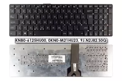 Asus K75 K75VJ fekete magyar laptop billentyűzet