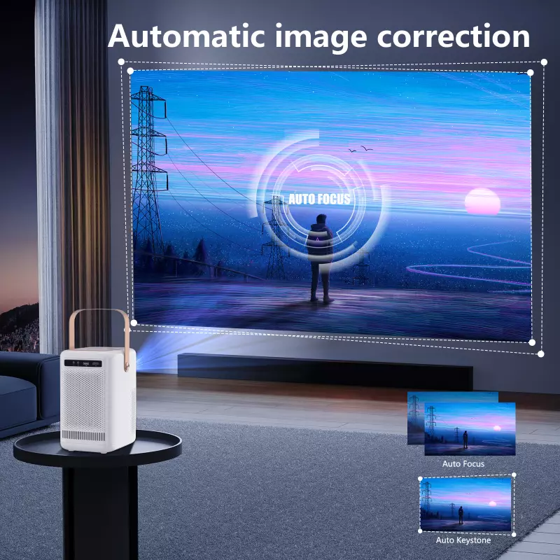 Projector TV L12 Full HD LED Projektor Natív 1920x1080p | WiFi | BlueTooth | Android 9.0 | 230 ANSI Lumen | Automata fókusz