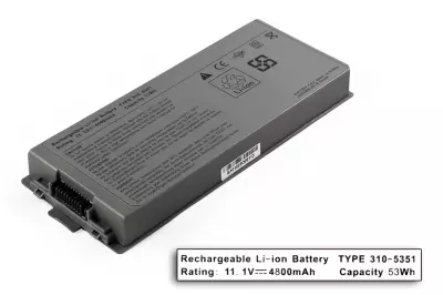 Dell Latitude D840 laptop akkumulátor, új, gyárival megegyező minőségű helyettesítő, 6 cellás (4400)