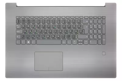 Lenovo IdeaPad V320-17IKB gyári új, matricával magyarított szürke billentyűzet modul + touchpad, hangszóró, ujjlenyomat-olvasó (5CB0N96270)