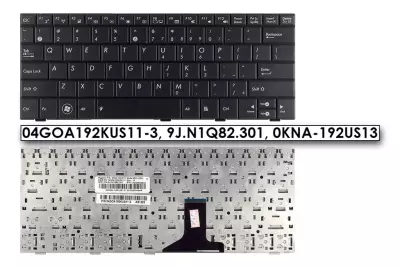 Asus EEEPC 1001HA, 1005HA, 1008HA US ANGOL fekete laptop billentyűzet, 04GOA192KUS11-3