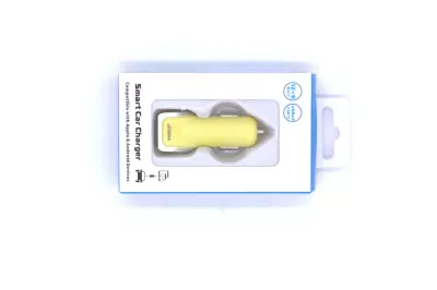 Ablelink univerzális sárga USB átalakító szivargyújtós tablet/telefon töltő, 2 USB csatlakozóval