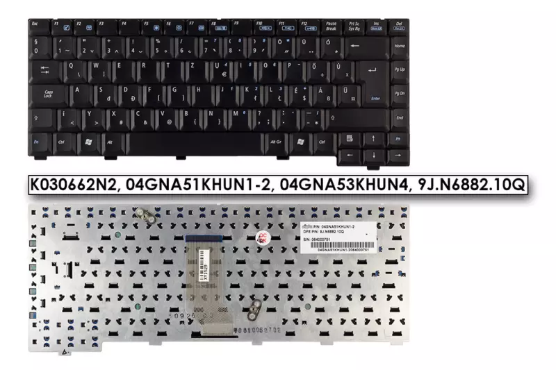 Asus Z92 Z92KM fekete magyar laptop billentyűzet