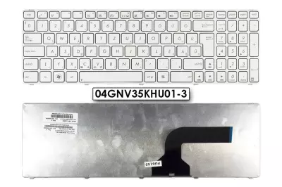 Asus K55 K55DE fehér magyar laptop billentyűzet