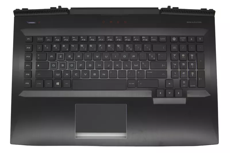 HP Omen 17T-AN100, 17-AN1 gyári új fekete-fehér  francia háttér-világításos billentyűzet modul touchpaddal (230W, nagy Center-Pin DC nyílás) (L14992-051)