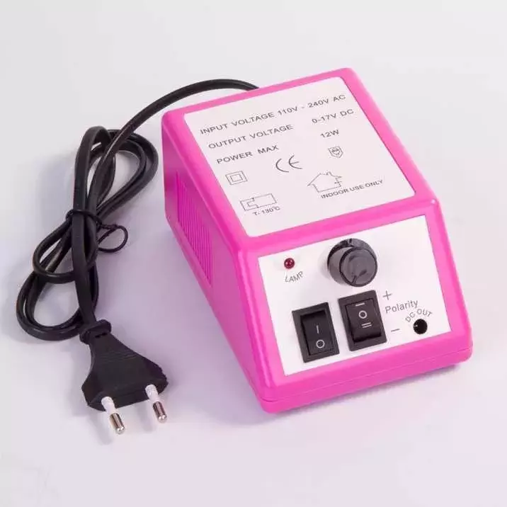 Elektromos körömcsiszoló gép, Elektromos körömreszelő manikűrhöz és pedikűrhöz, Pink
