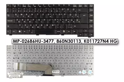 Fujitsu Amilo D6830 fekete magyar laptop billentyűzet