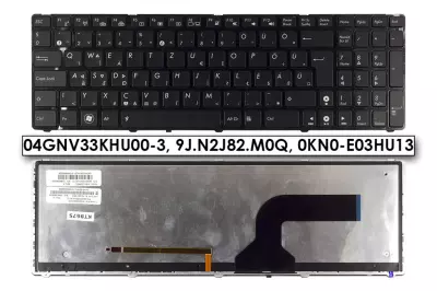 Asus K70 K70IJ fekete magyar laptop billentyűzet