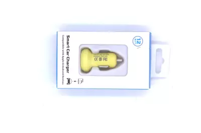 Ablelink univerzális sárga USB átalakító szivargyújtós tablet/telefon töltő, 1 USB csatlakozóval