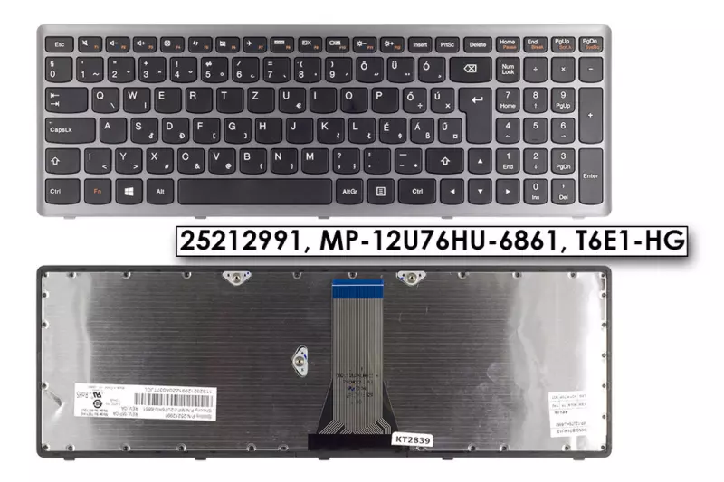 Lenovo IdeaPad Flex 15 ezüst-fekete magyar laptop billentyűzet