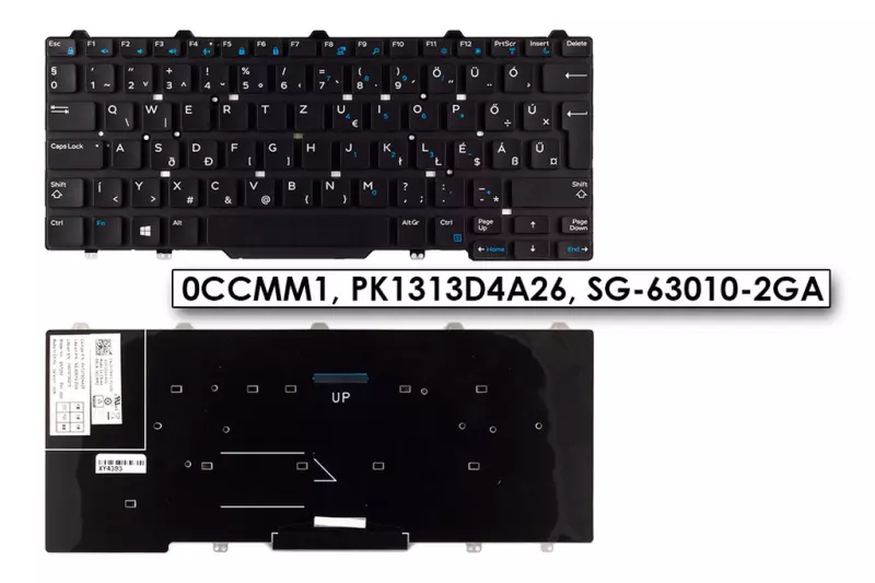 Dell Latitude E5491 fekete magyar laptop billentyűzet