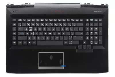 HP Omen 17T-AN100, 17-AN102X, AN-105TX, gyári új kanadai fekete-fehér háttér-világításos billentyűzet modul touchpaddal (150W, kis Center-Pin nyílás) (L14994-DB1)