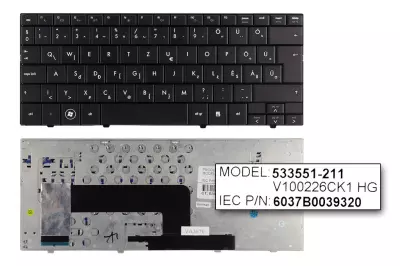 HP Mini 110-1000 fekete magyar laptop billentyűzet